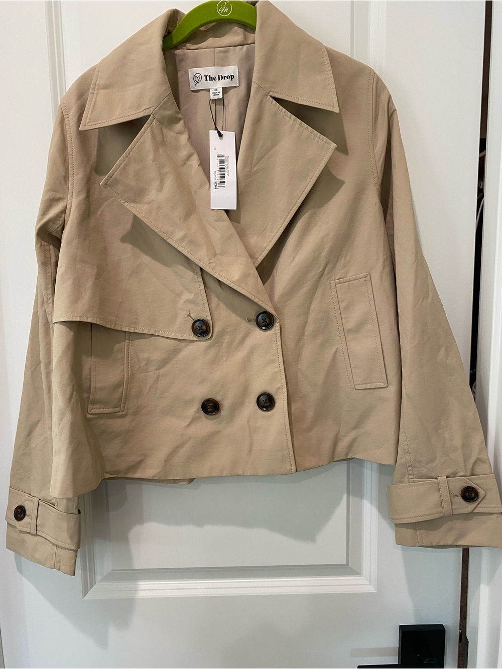 NWT Women's The Drop Mara Cropped Trench Jacket size XS